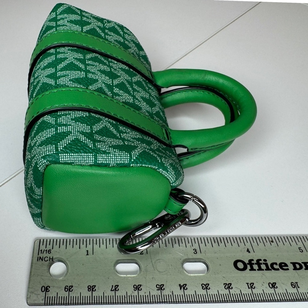 Michael Kors Vibrant Green Mini-Duffle Keychain - Picture 12 of 14